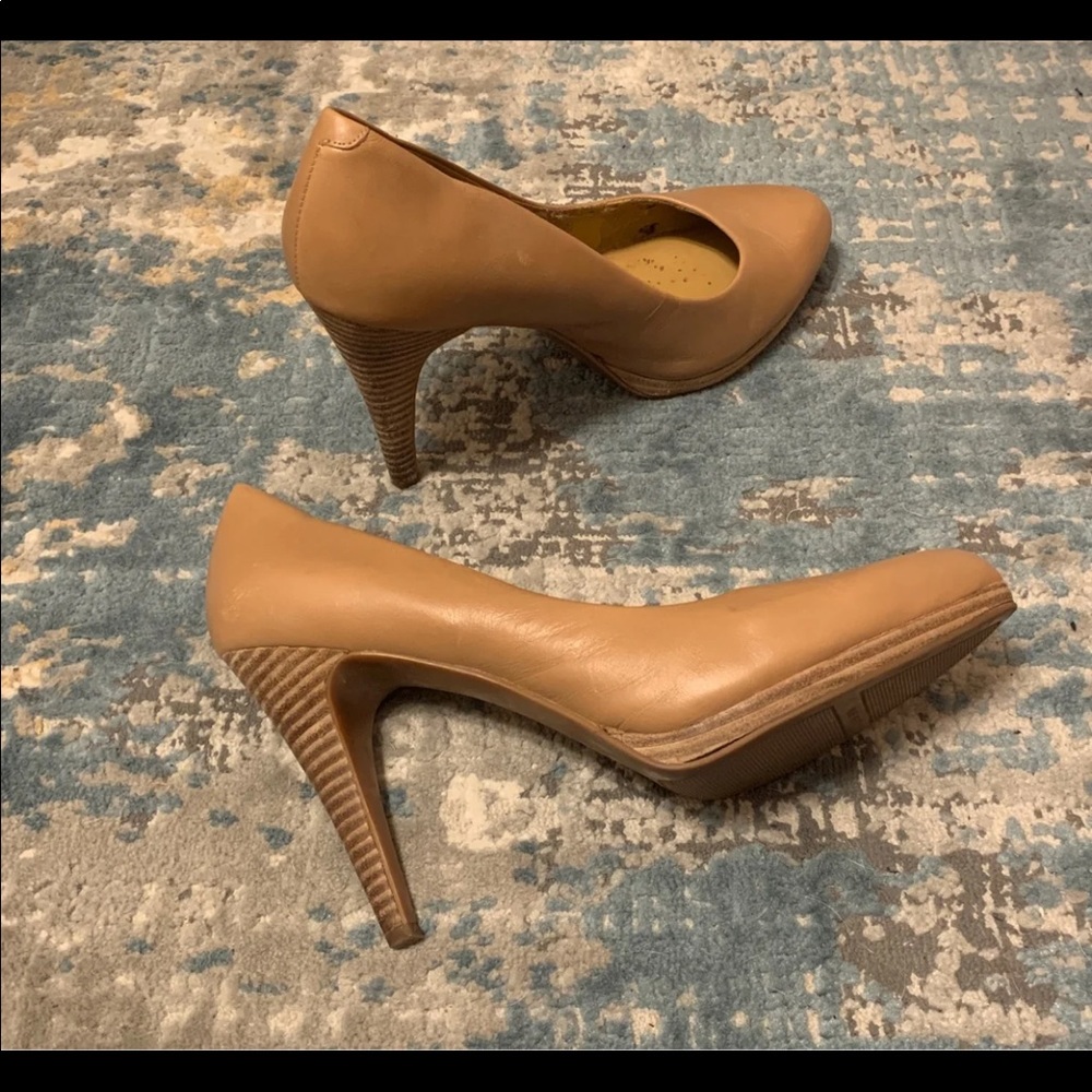 Nine West Neutral High Heels, Size: 9W